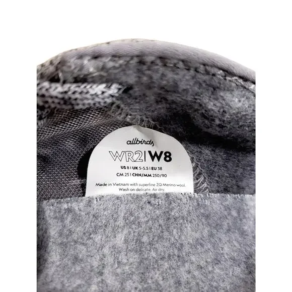 Allbirds Wool Runner Sneaker Gray Women's SIze 8 - Picture 10 of 10